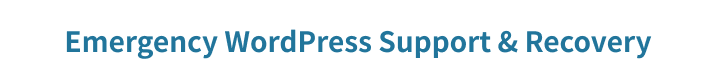 Emergency WordPress Support & Recovery